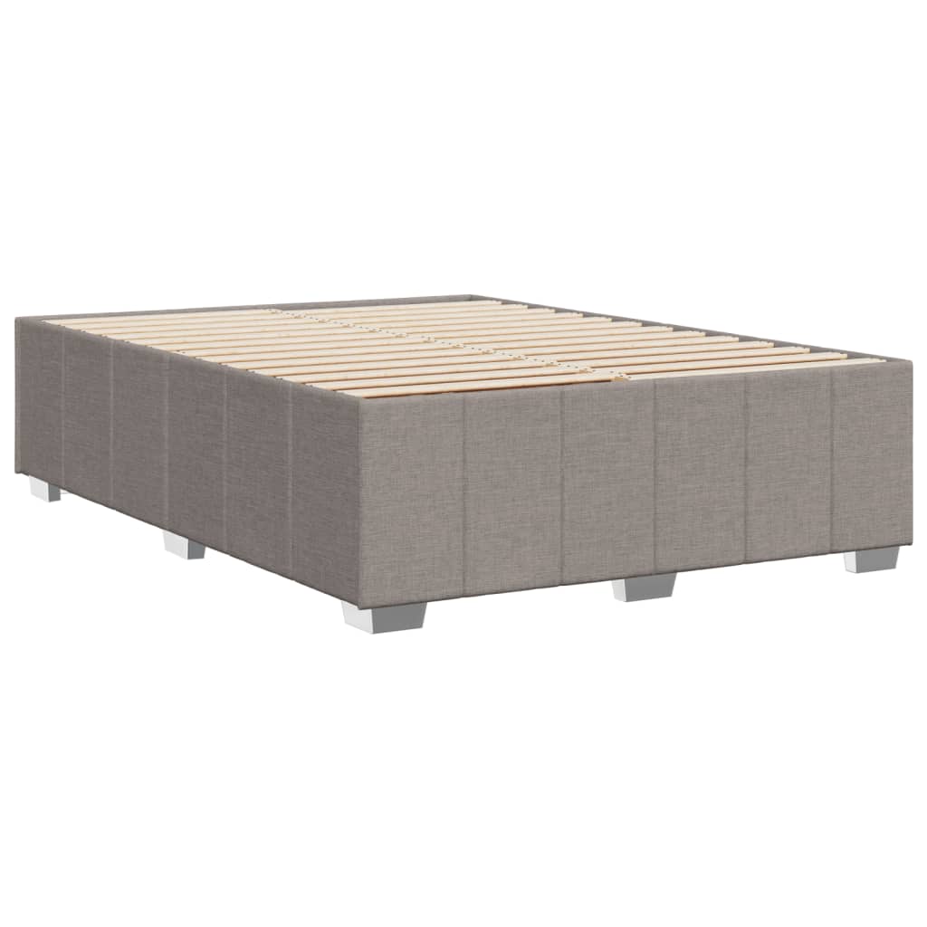 Cadre de lit sans matelas taupe 140x200 cm tissu - XIOS