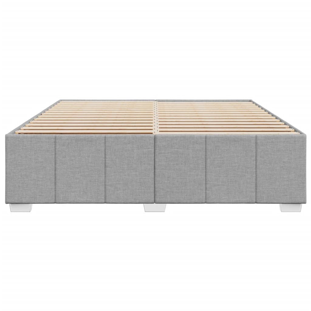 Cadre de lit sans matelas gris clair 180x200 cm tissu - XIOS