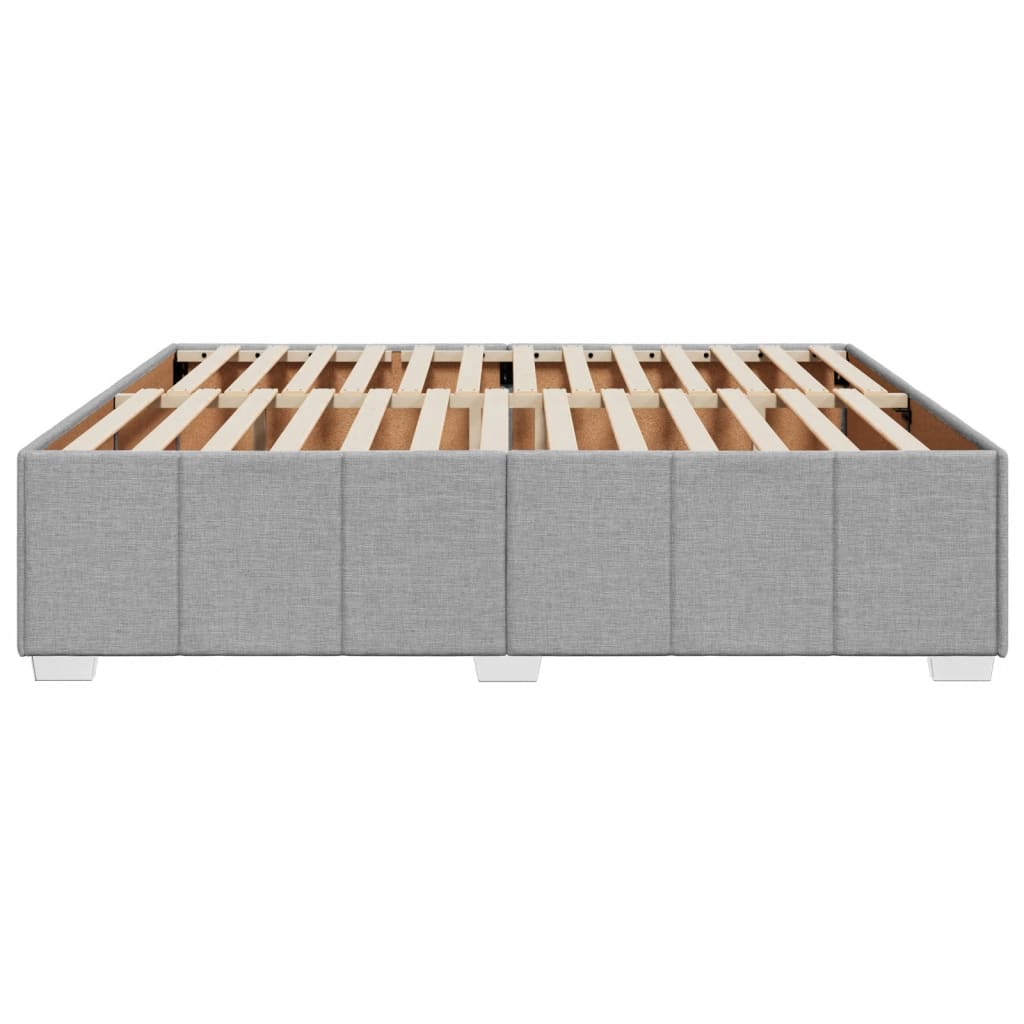 Cadre de lit sans matelas gris clair 180x200 cm tissu - XIOS
