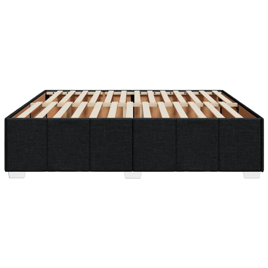 Cadre de lit sans matelas noir 180x200 cm tissu - XIOS