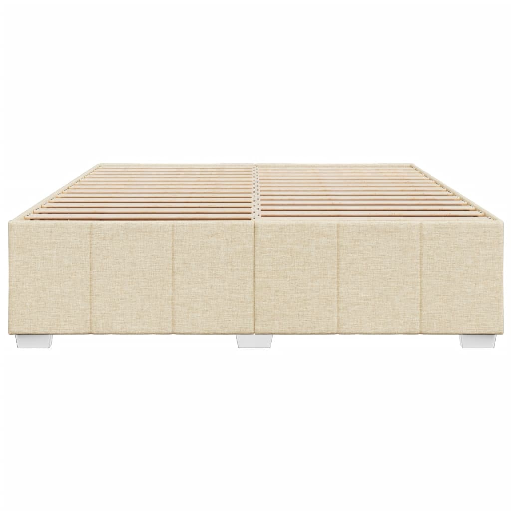Cadre de lit sans matelas crème 180x200 cm tissu - XIOS