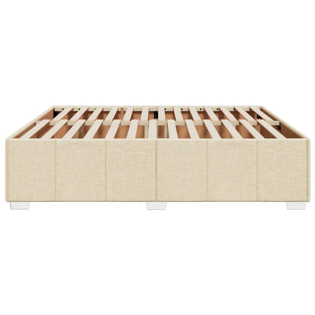 Cadre de lit sans matelas crème 180x200 cm tissu - XIOS