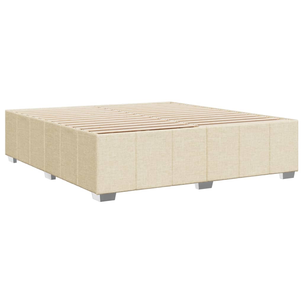 Cadre de lit sans matelas crème 180x200 cm tissu - XIOS