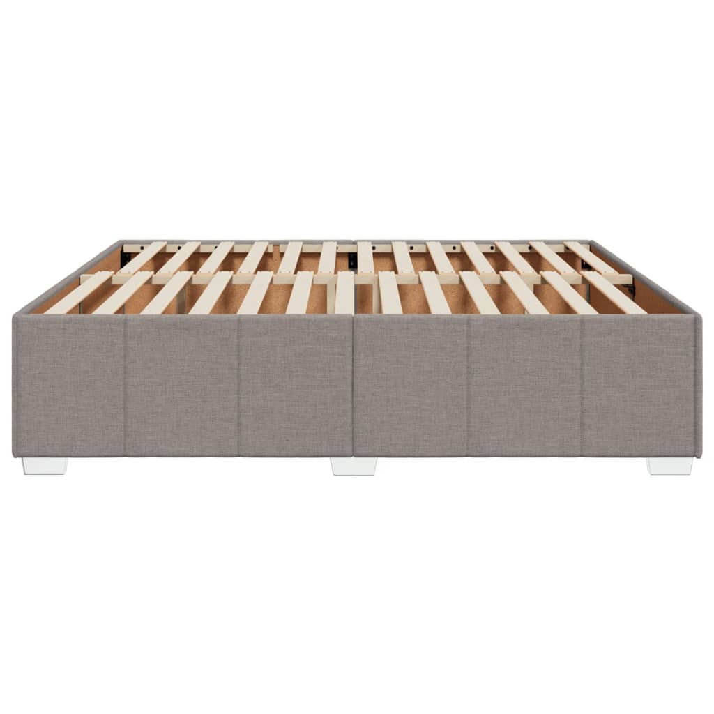 Cadre de lit sans matelas taupe 200x200 cm tissu - XIOS