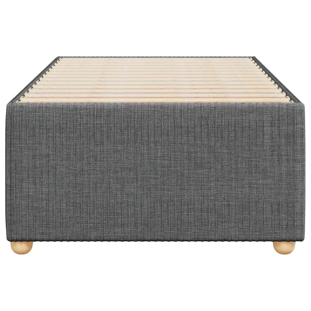 Cadre de lit sans matelas gris foncé 80x200 cm tissu - XIOS