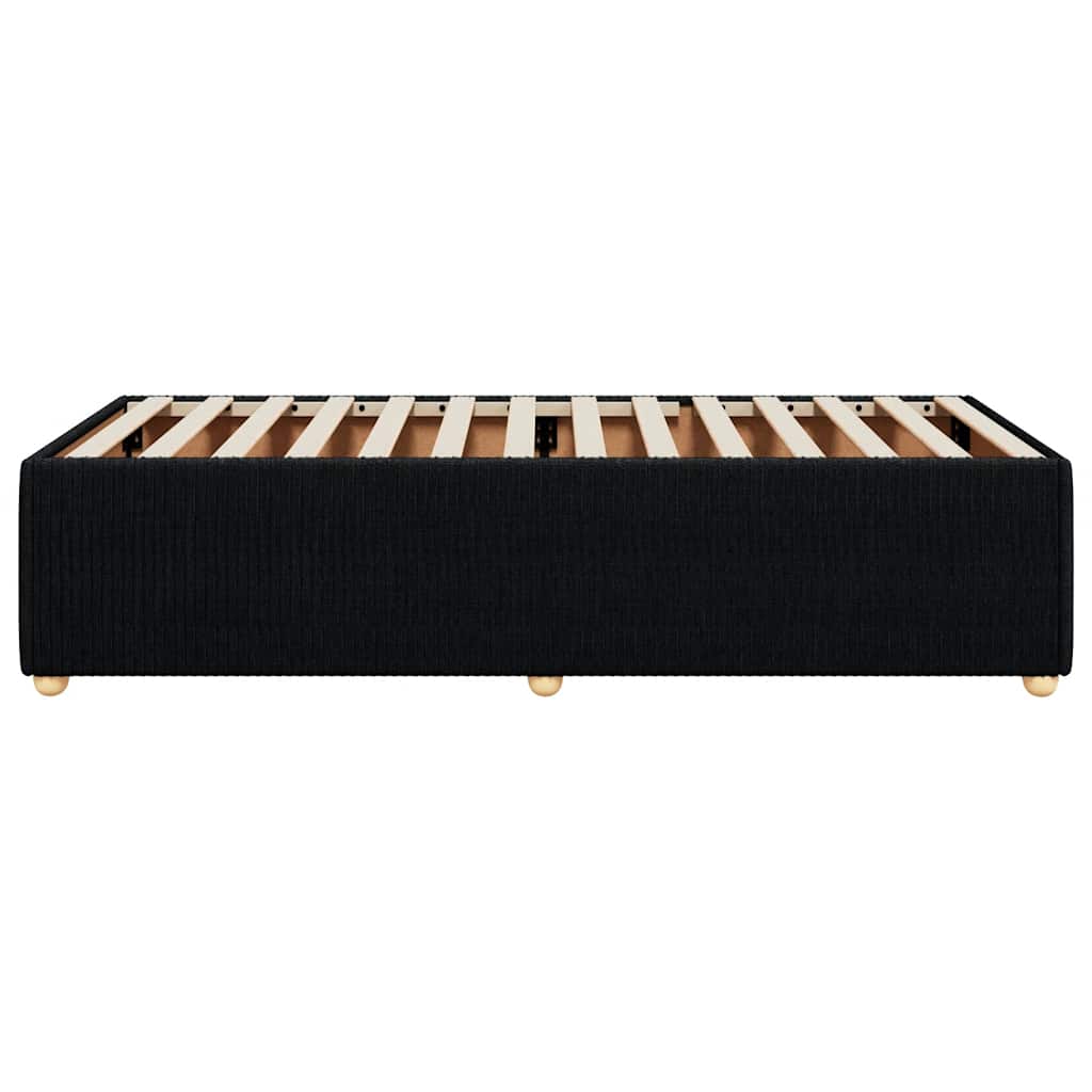 Cadre de lit sans matelas noir 90x190 cm tissu - XIOS