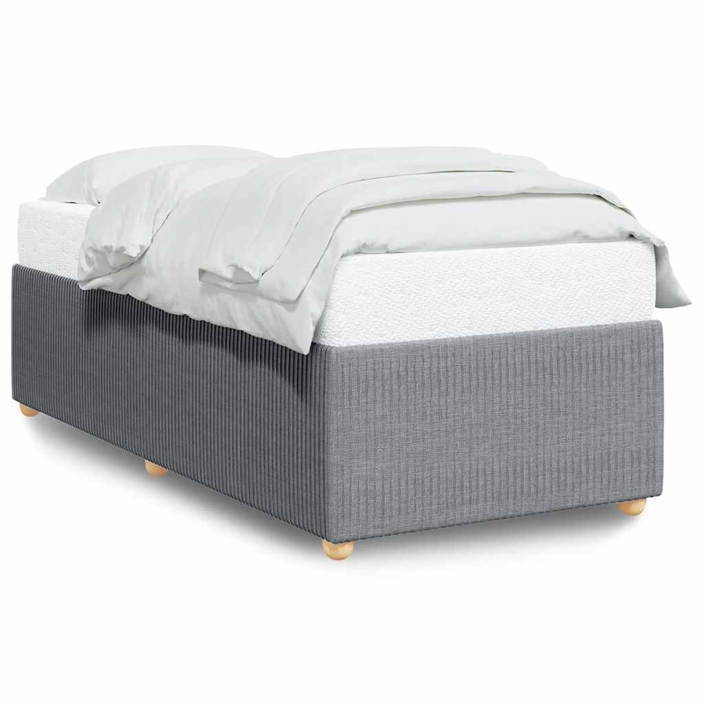 Cadre de lit sans matelas gris clair 90x200 cm tissu - XIOS