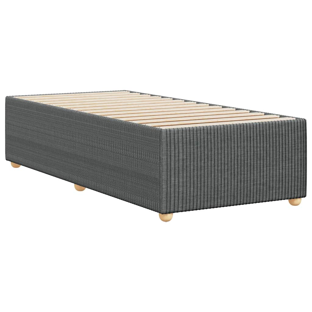 Cadre de lit sans matelas gris foncé 90x200 cm tissu - XIOS