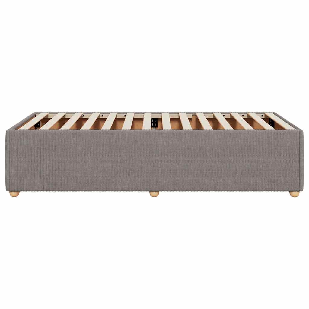 Cadre de lit sans matelas taupe 90x200 cm tissu - XIOS