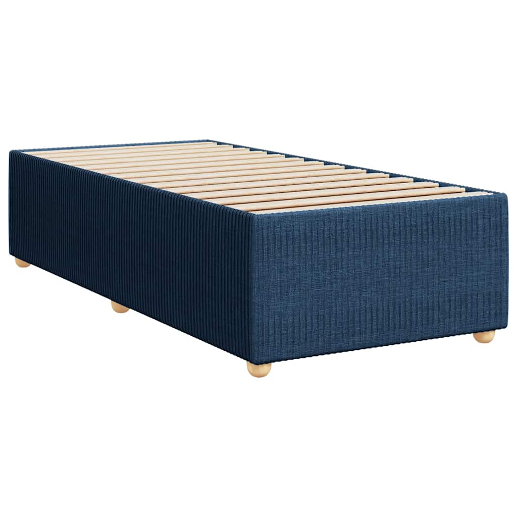 Cadre de lit sans matelas bleu 90x200 cm tissu - XIOS