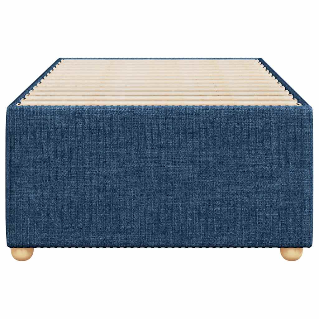 Cadre de lit sans matelas bleu 90x200 cm tissu - XIOS
