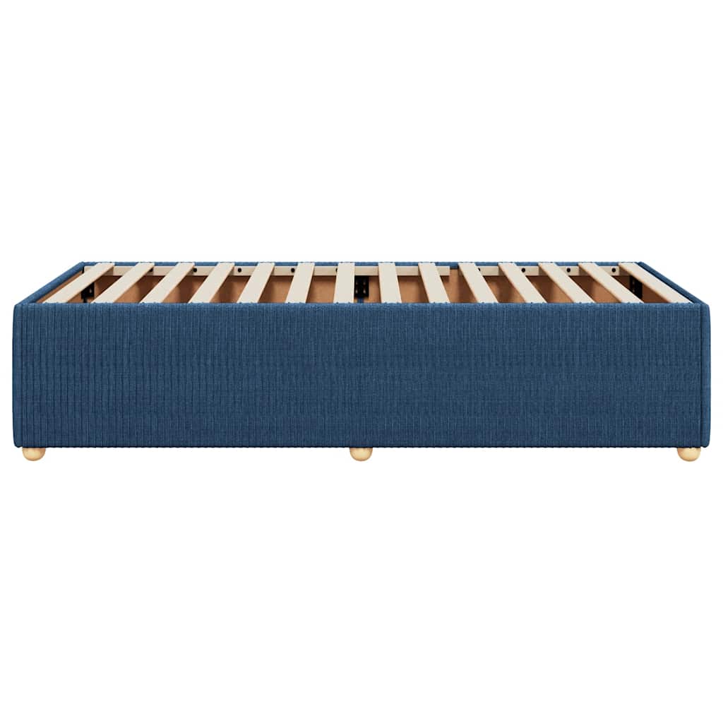 Cadre de lit sans matelas bleu 90x200 cm tissu - XIOS