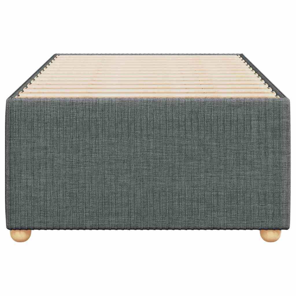 Cadre de lit sans matelas gris foncé 100x200 cm tissu - XIOS