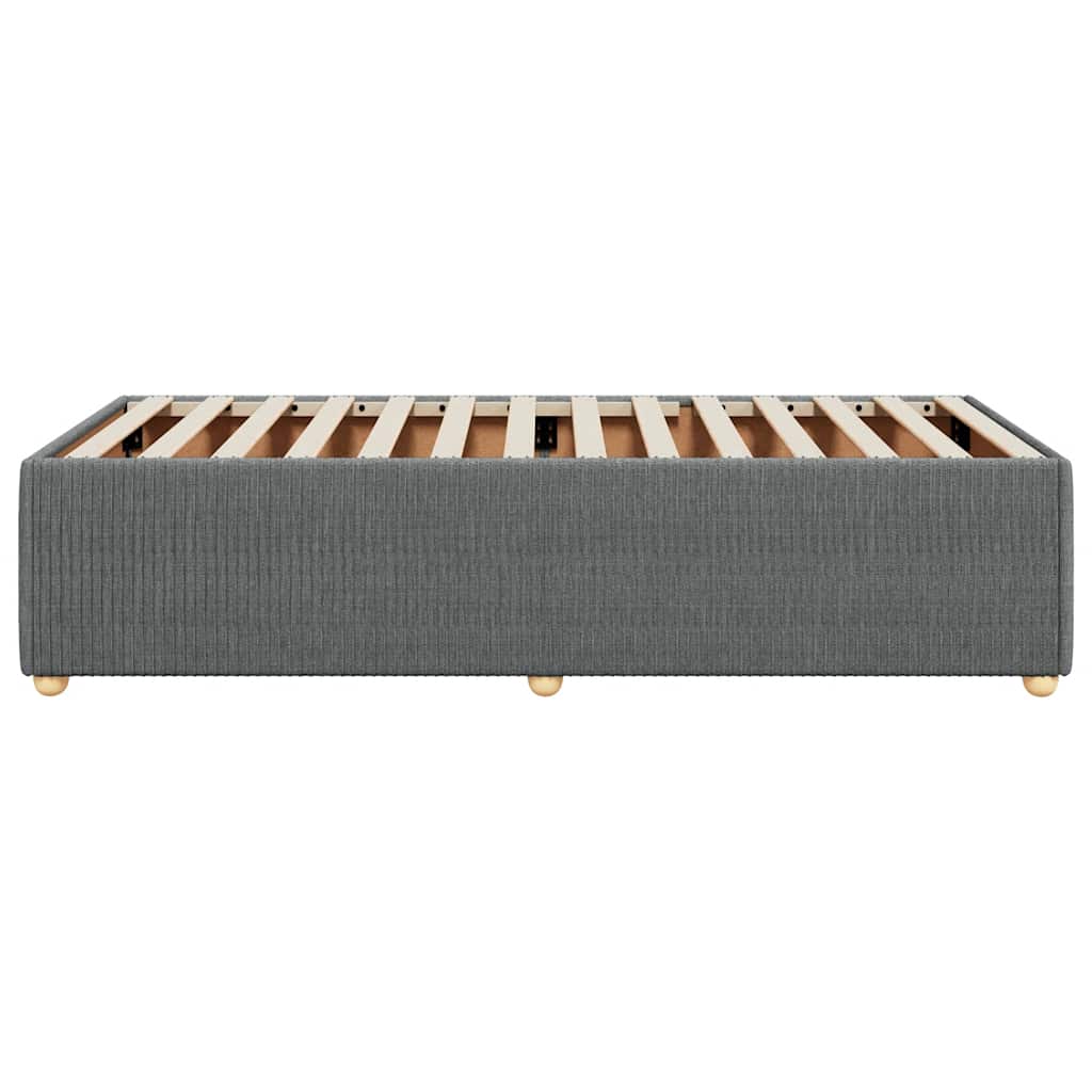 Cadre de lit sans matelas gris foncé 100x200 cm tissu - XIOS