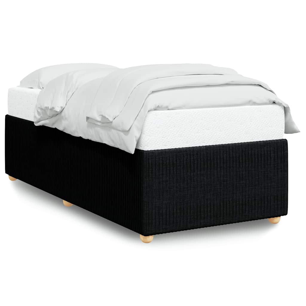 Cadre de lit sans matelas noir 100x200 cm tissu - XIOS