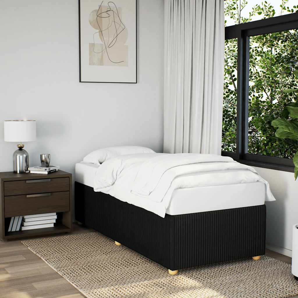 Cadre de lit sans matelas noir 100x200 cm tissu - XIOS