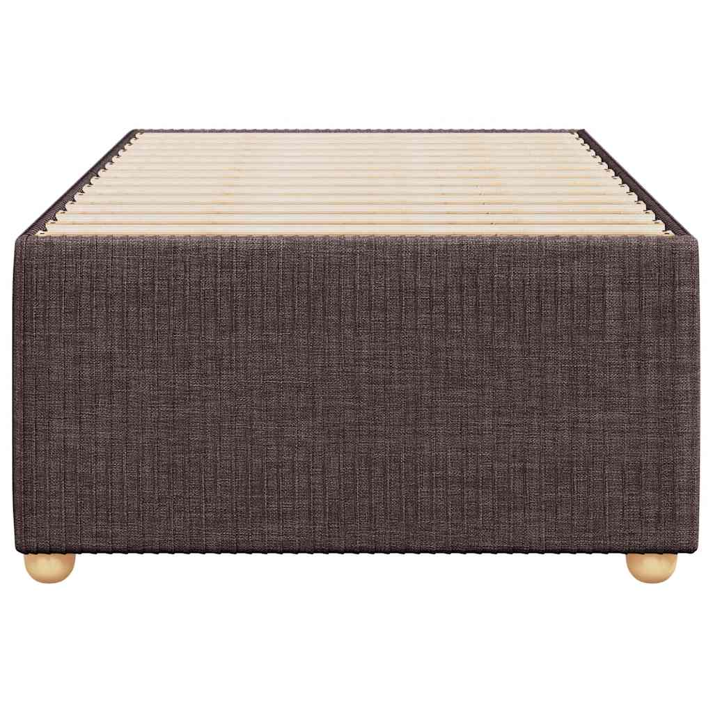 Cadre de lit sans matelas marron foncé 100x200 cm tissu - XIOS