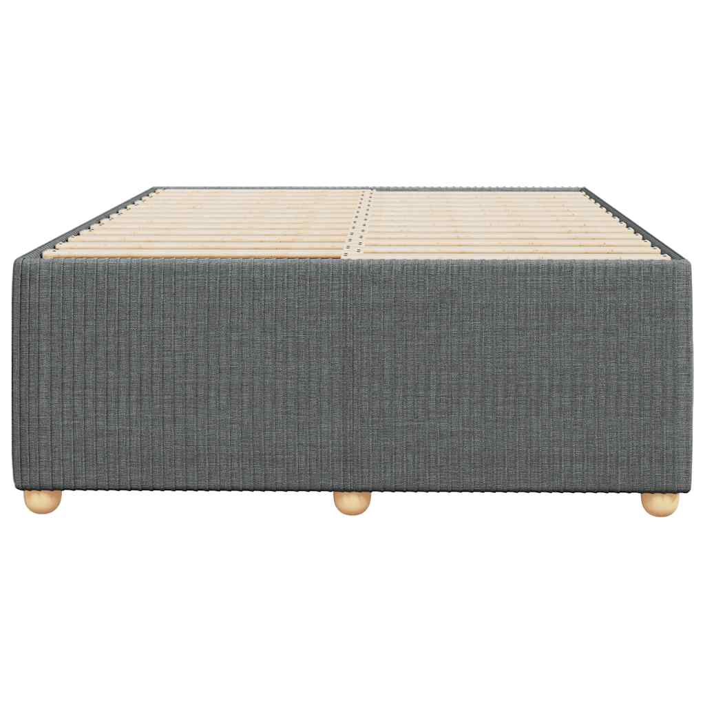Cadre de lit sans matelas gris foncé 120x190 cm tissu - XIOS