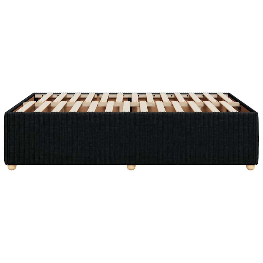 Cadre de lit sans matelas noir 120x190 cm tissu - XIOS