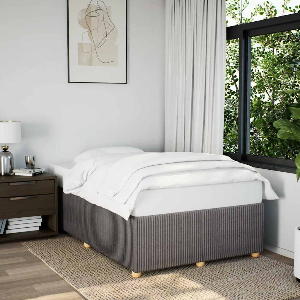 Cadre de lit sans matelas taupe 120x190 cm tissu - XIOS