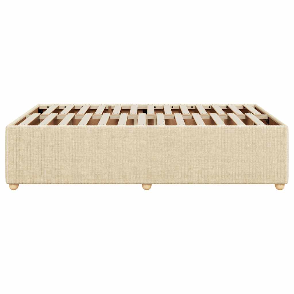Cadre de lit sans matelas crème 120x190 cm tissu - XIOS