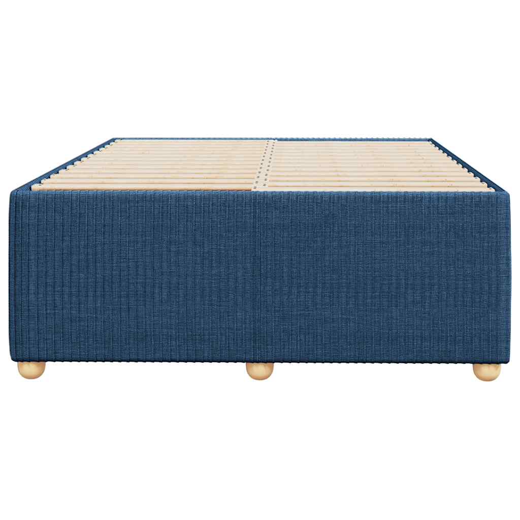 Cadre de lit sans matelas bleu 120x190 cm tissu - XIOS