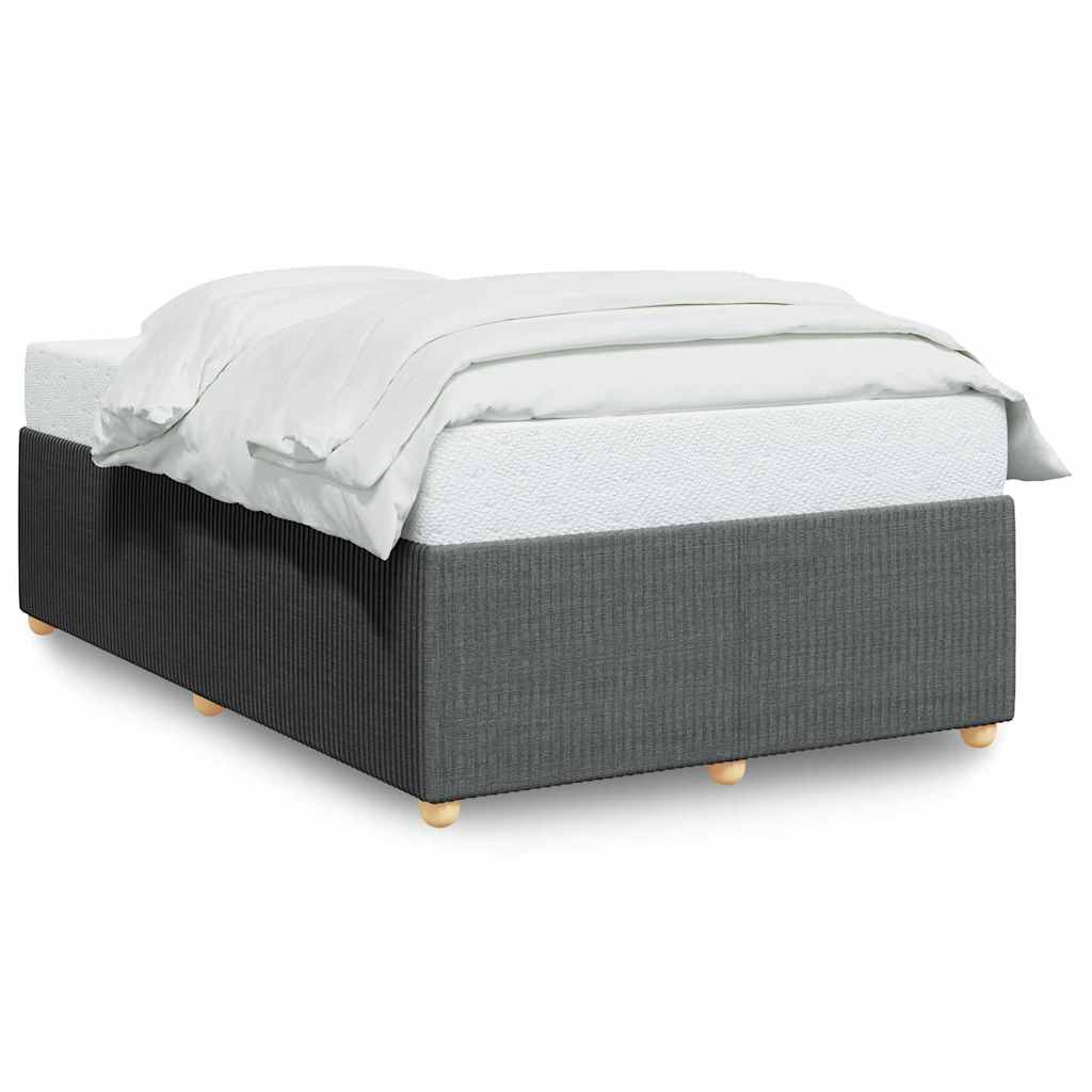 Cadre de lit sans matelas gris foncé 120x200 cm tissu - XIOS