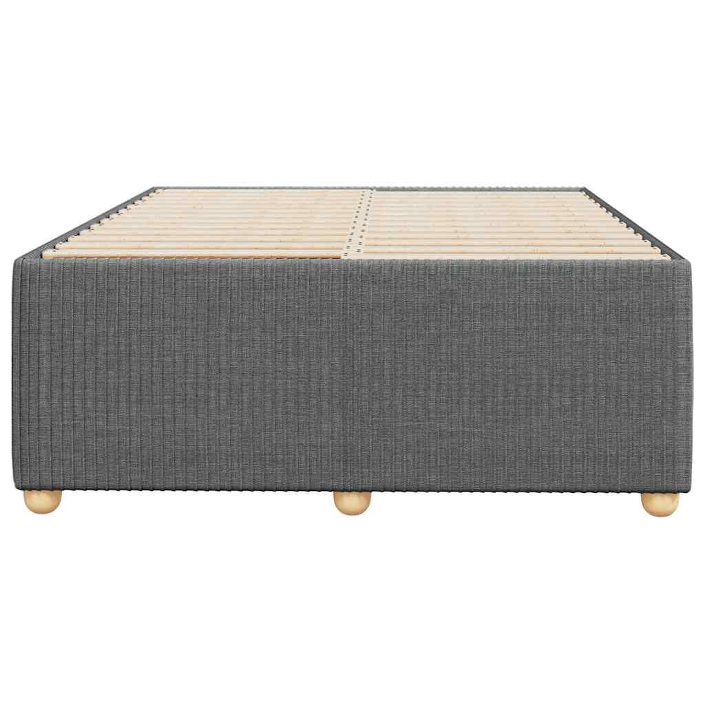 Cadre de lit sans matelas gris foncé 120x200 cm tissu - XIOS