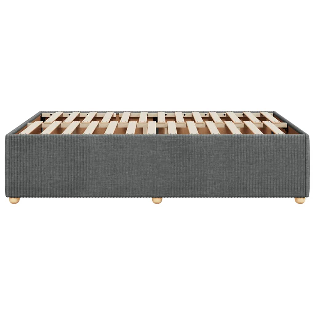 Cadre de lit sans matelas gris foncé 120x200 cm tissu - XIOS