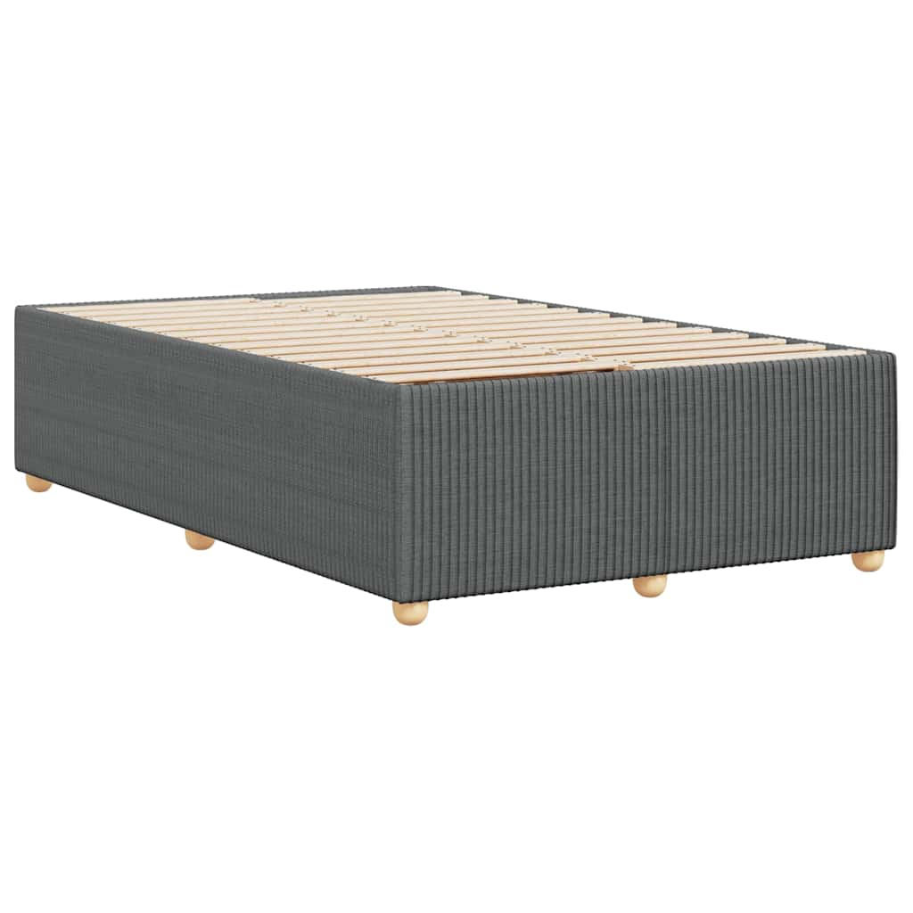 Cadre de lit sans matelas gris foncé 120x200 cm tissu - XIOS