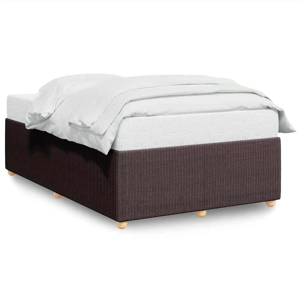 Cadre de lit sans matelas marron foncé 120x200 cm tissu - XIOS