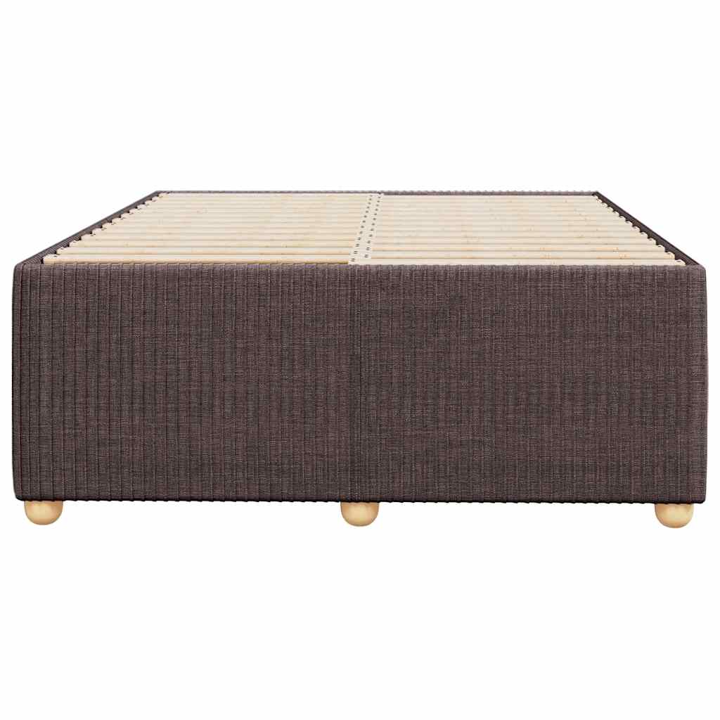 Cadre de lit sans matelas marron foncé 120x200 cm tissu - XIOS