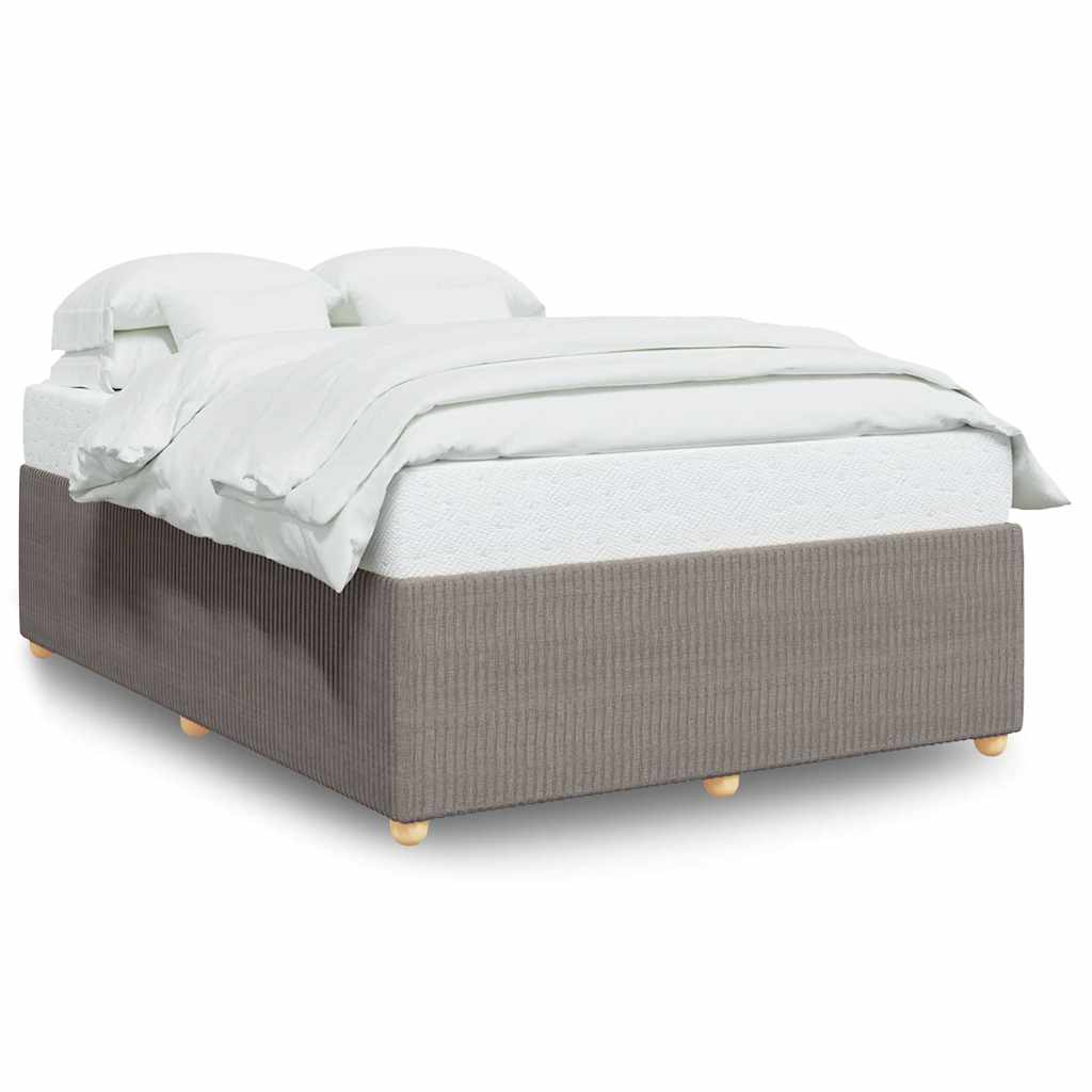 Cadre de lit sans matelas taupe 140x190 cm tissu - XIOS