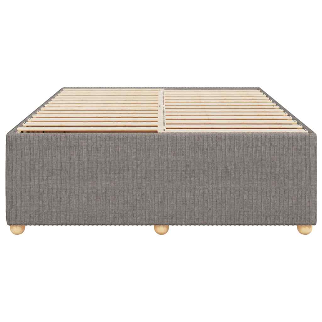 Cadre de lit sans matelas taupe 140x190 cm tissu - XIOS