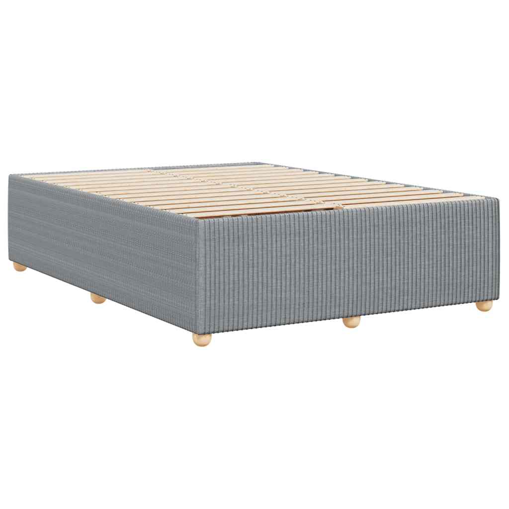 Cadre de lit sans matelas gris clair 140x200 cm tissu - XIOS