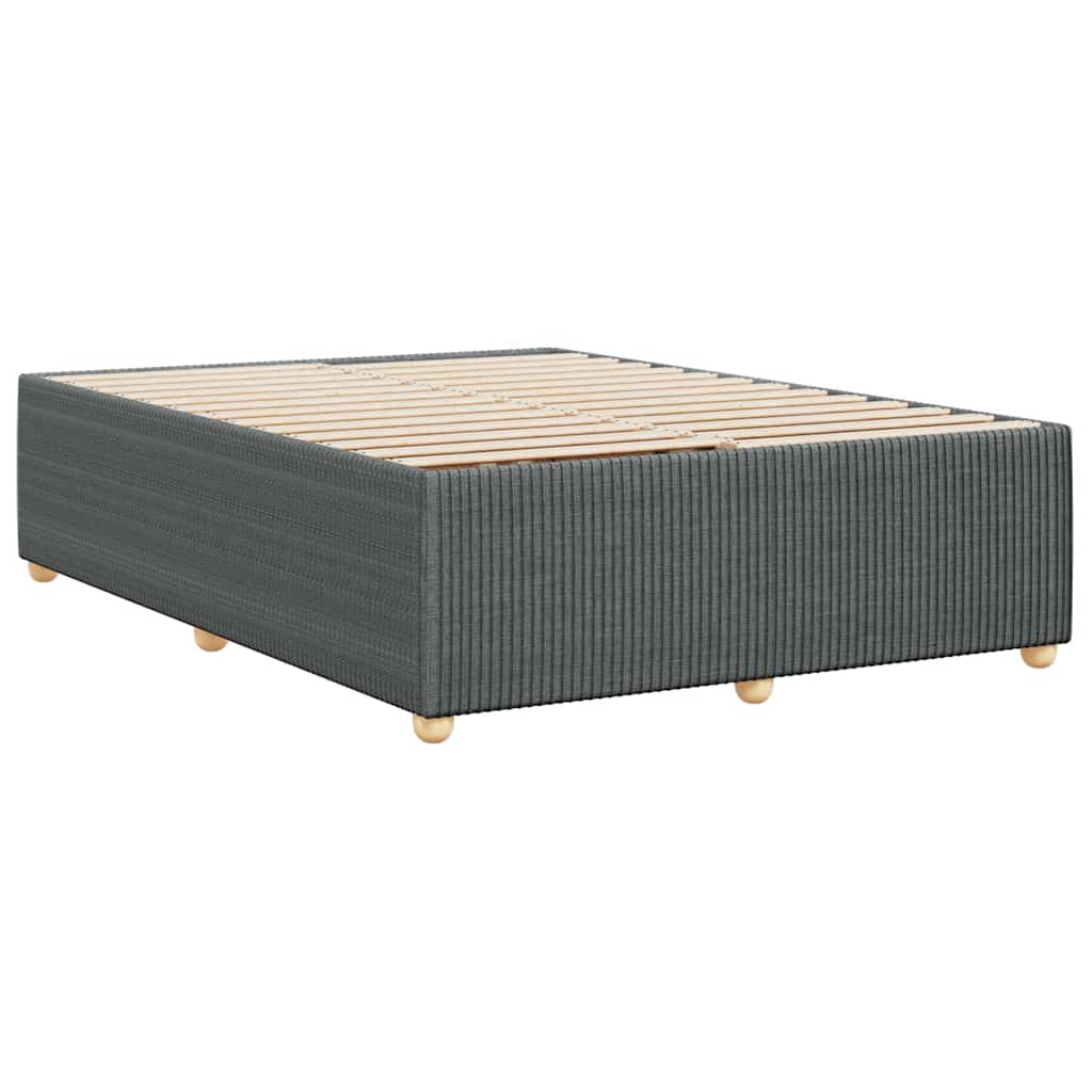 Cadre de lit sans matelas gris foncé 140x200 cm tissu - XIOS