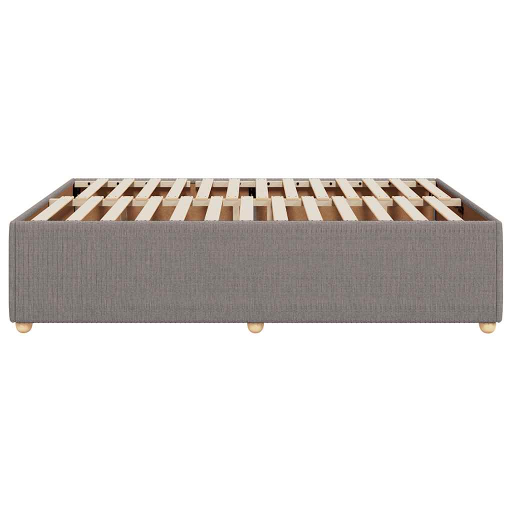 Cadre de lit sans matelas taupe 140x200 cm tissu - XIOS