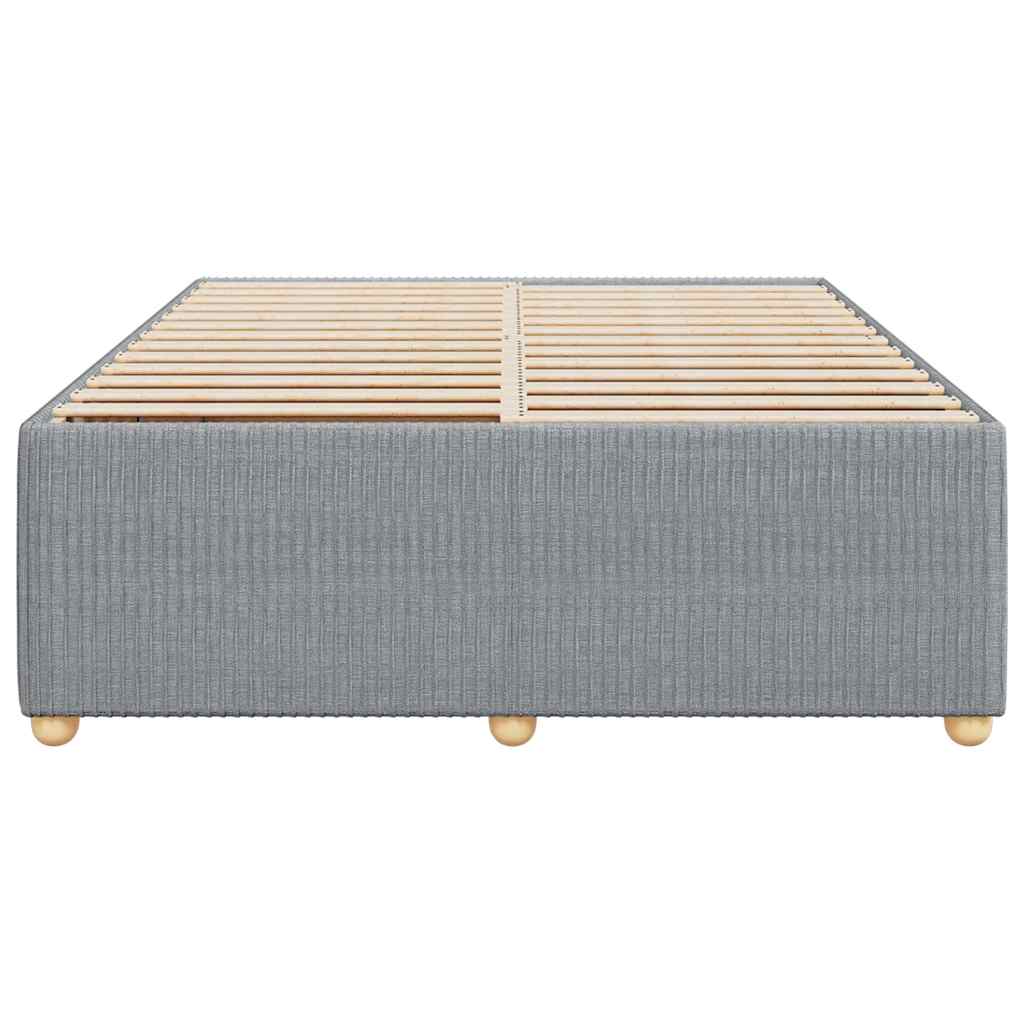 Cadre de lit sans matelas gris clair 160x200 cm tissu - XIOS