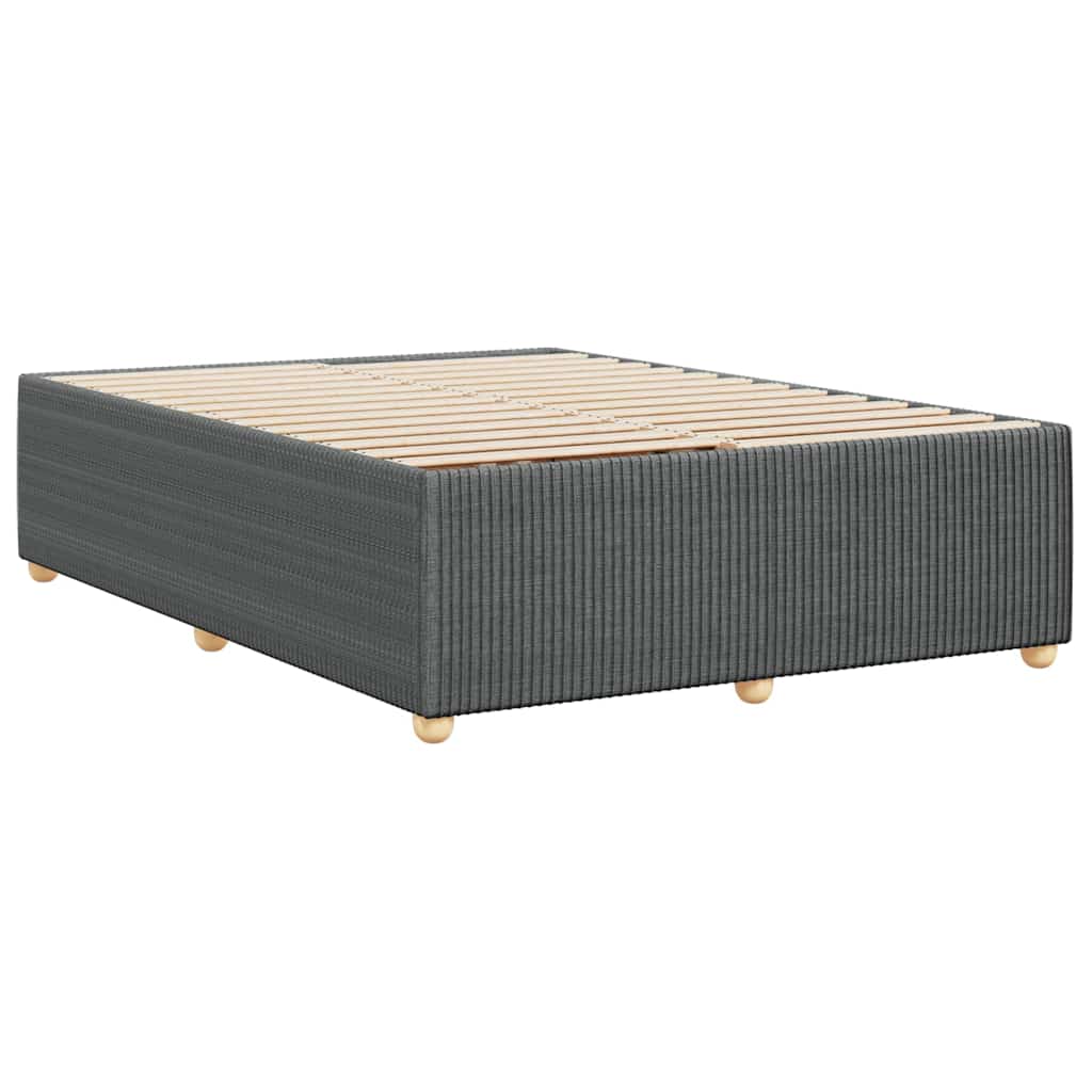 Cadre de lit sans matelas gris foncé 160x200 cm tissu - XIOS