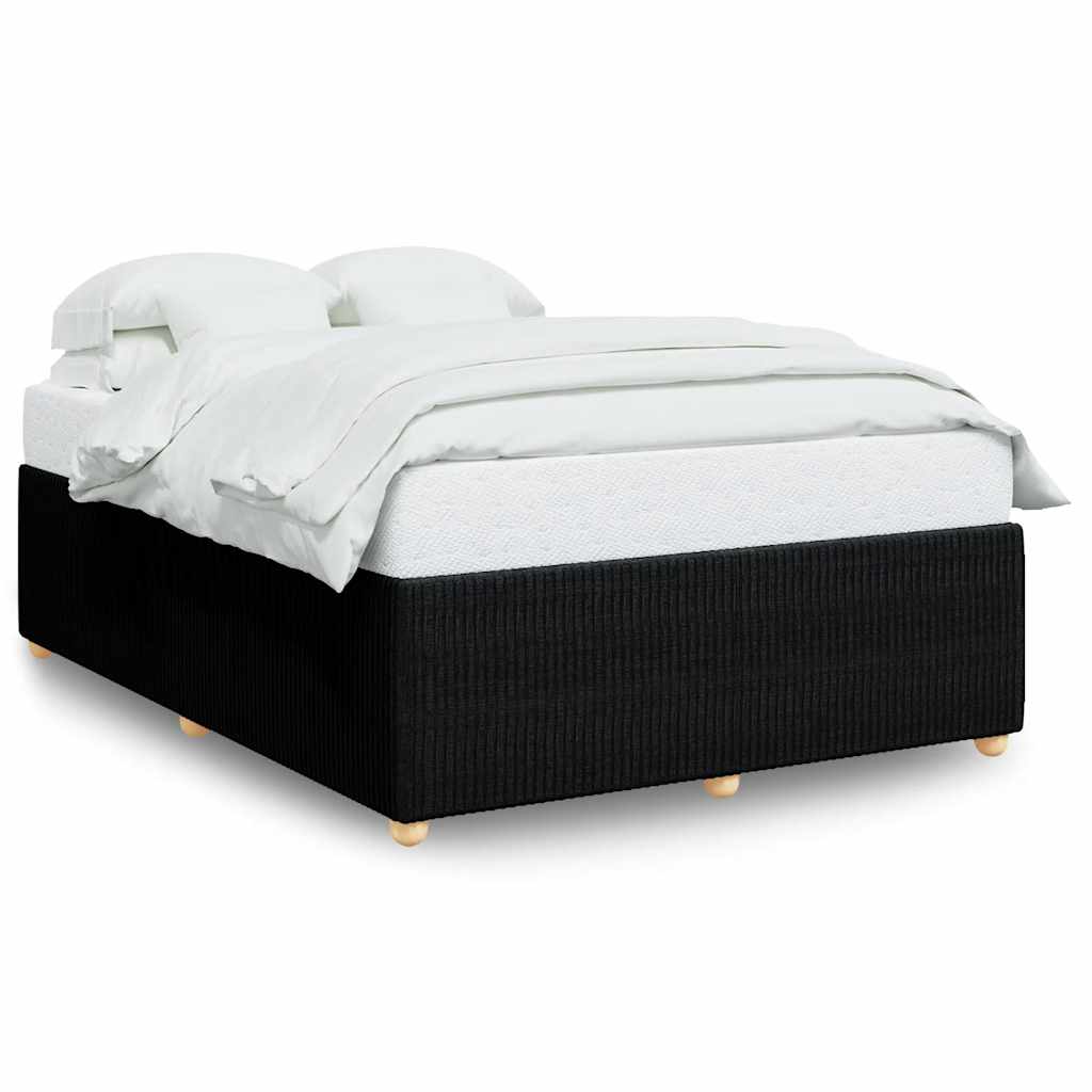 Cadre de lit sans matelas noir 160x200 cm tissu - XIOS