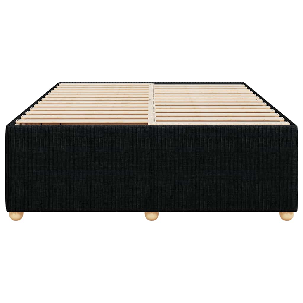 Cadre de lit sans matelas noir 160x200 cm tissu - XIOS