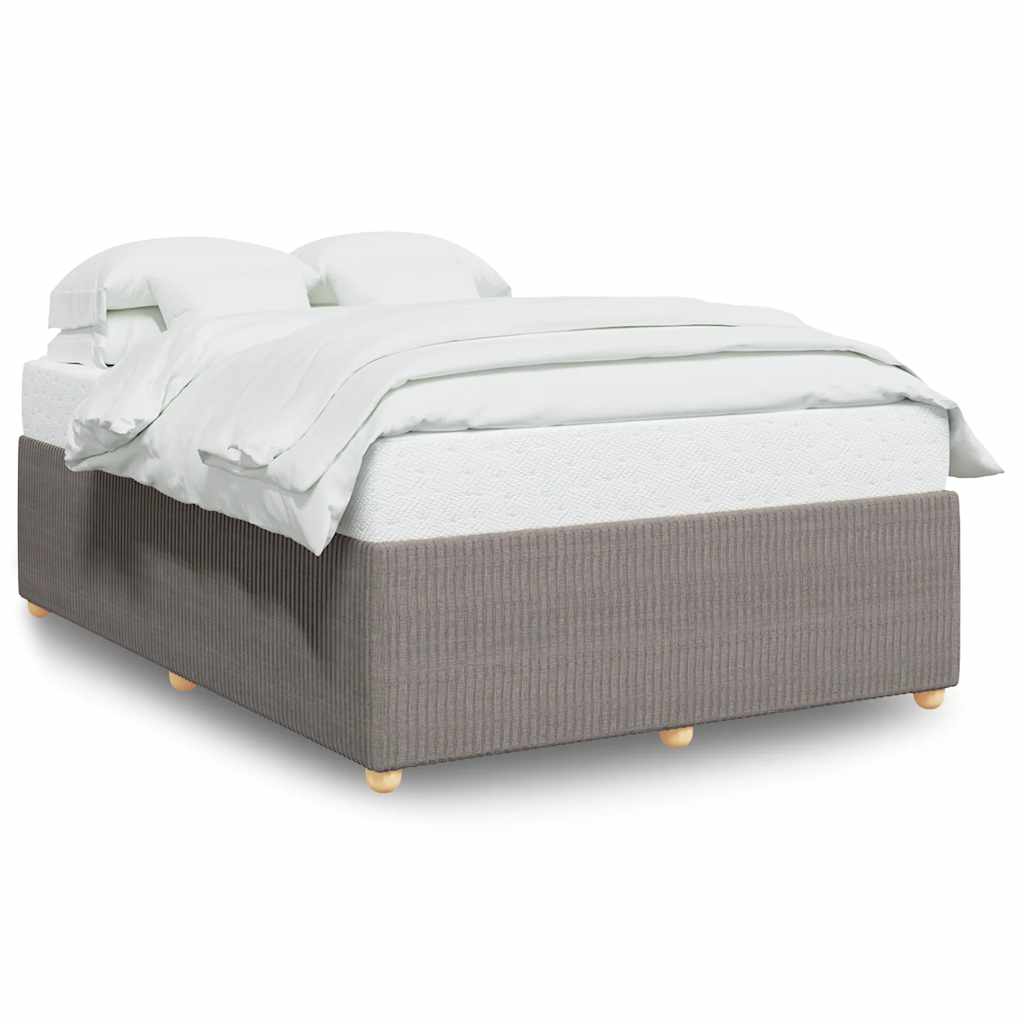 Cadre de lit sans matelas taupe 160x200 cm tissu - XIOS