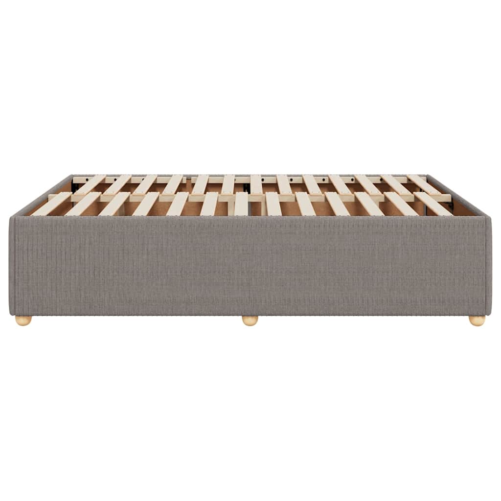 Cadre de lit sans matelas taupe 160x200 cm tissu - XIOS