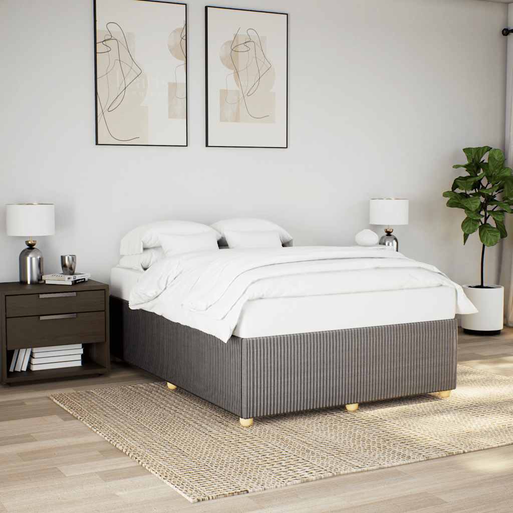 Cadre de lit sans matelas taupe 160x200 cm tissu - XIOS