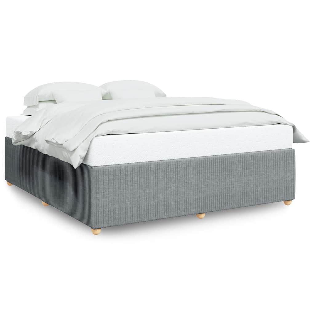 Cadre de lit sans matelas gris clair 180x200 cm tissu - XIOS