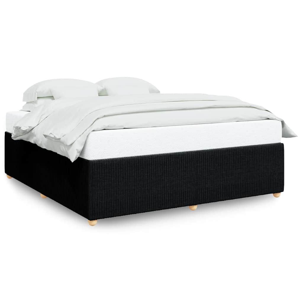 Cadre de lit sans matelas noir 180x200 cm tissu - XIOS