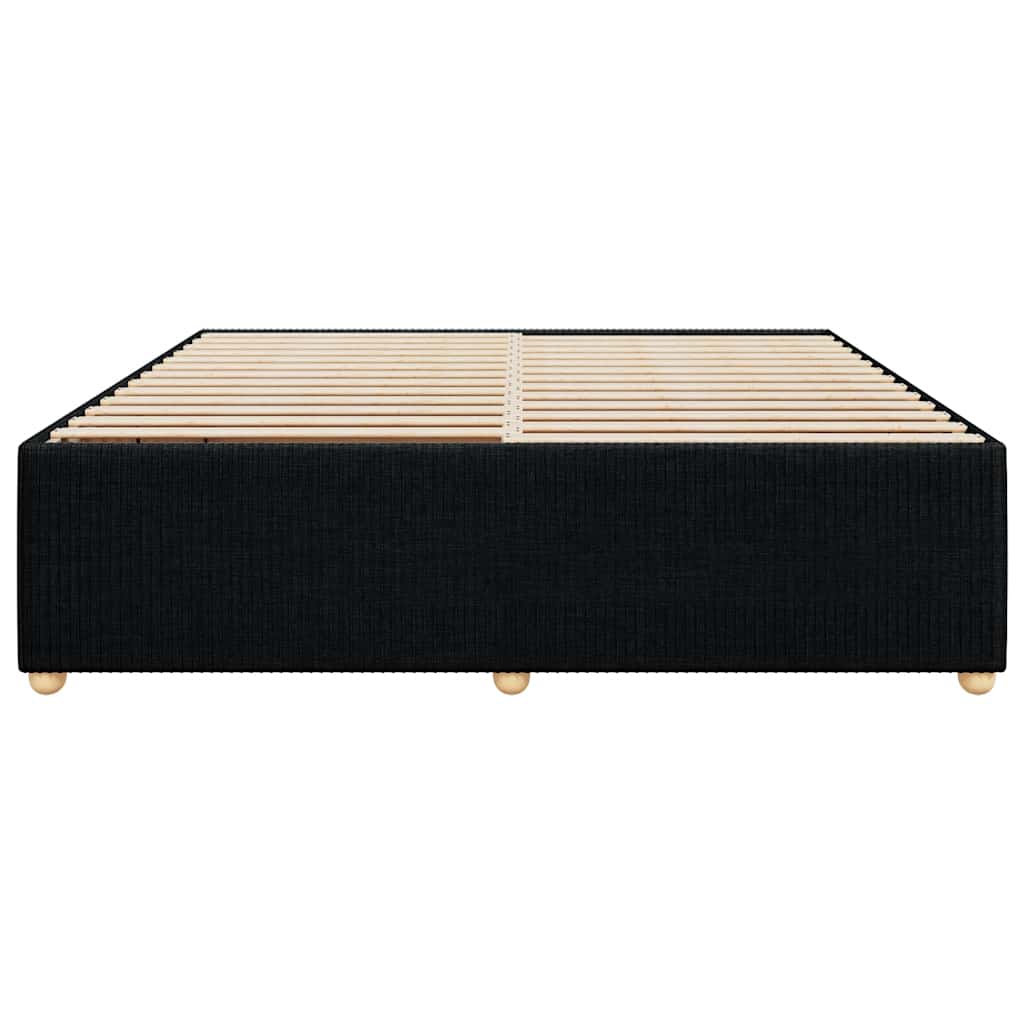 Cadre de lit sans matelas noir 180x200 cm tissu - XIOS