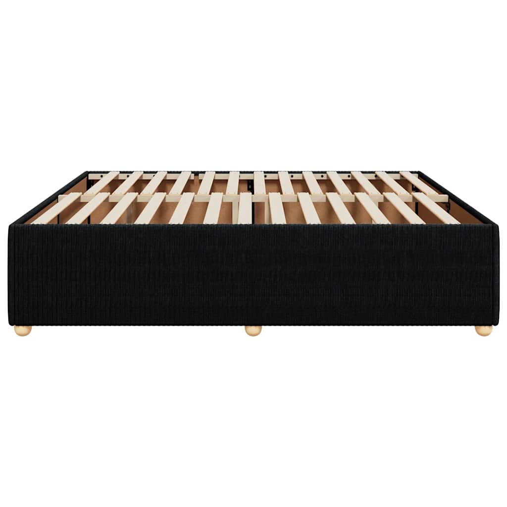 Cadre de lit sans matelas noir 180x200 cm tissu - XIOS