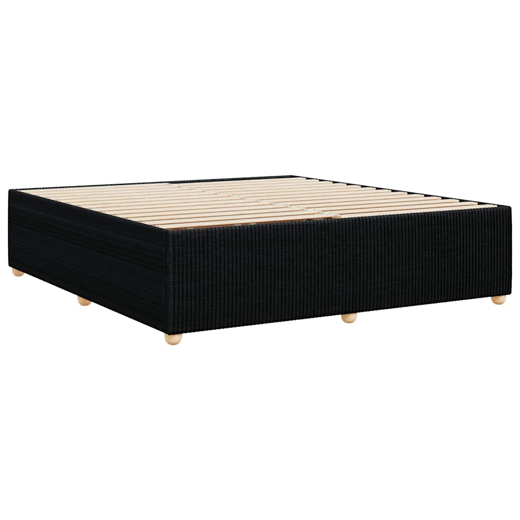 Cadre de lit sans matelas noir 180x200 cm tissu - XIOS