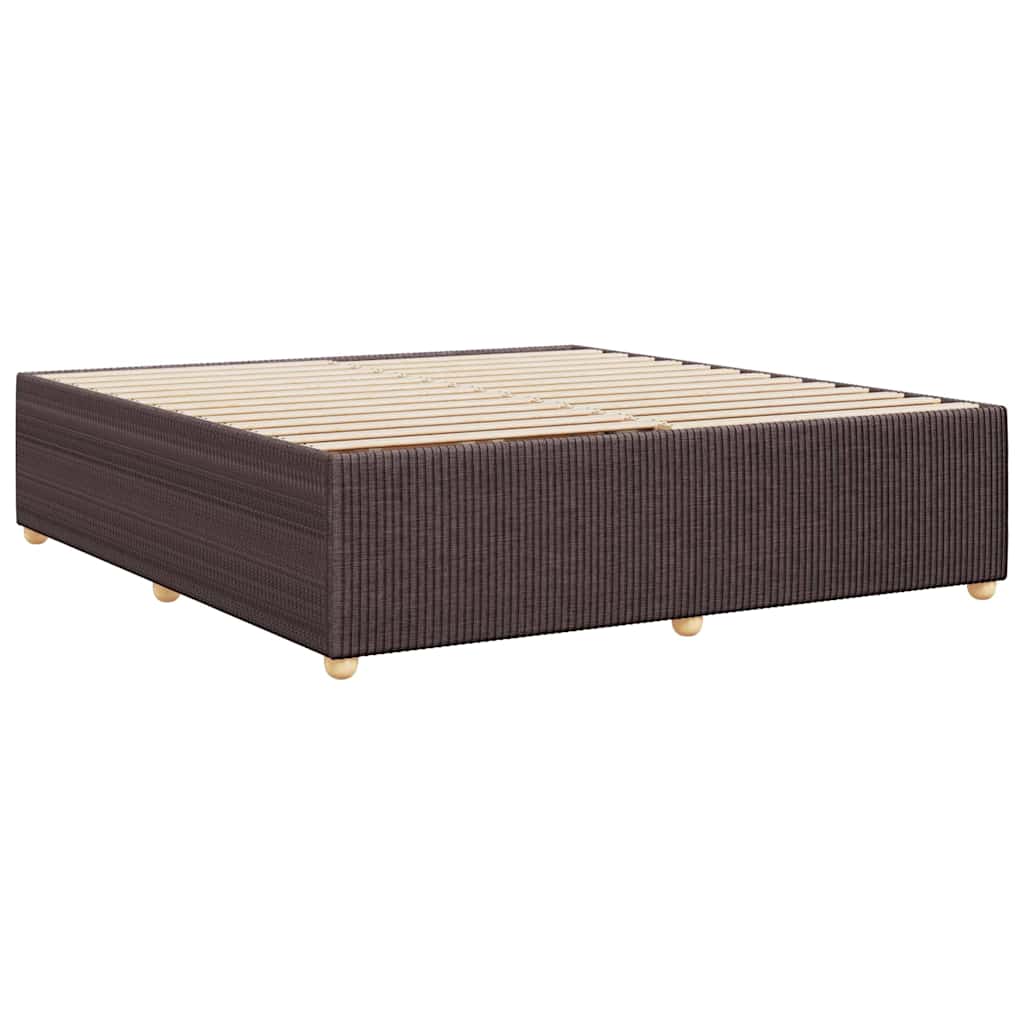 Cadre de lit sans matelas marron foncé 180x200 cm tissu - XIOS